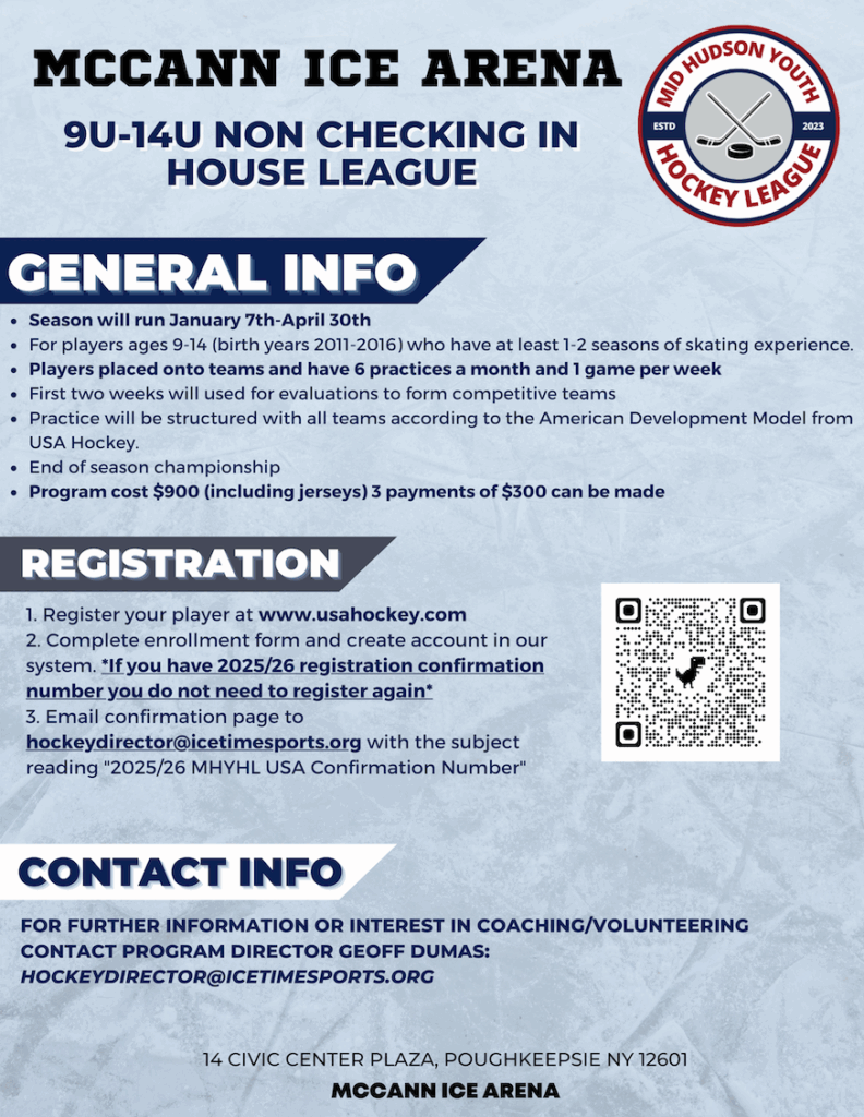 2026 Winter 9U-14U Non-Checking In-House League
